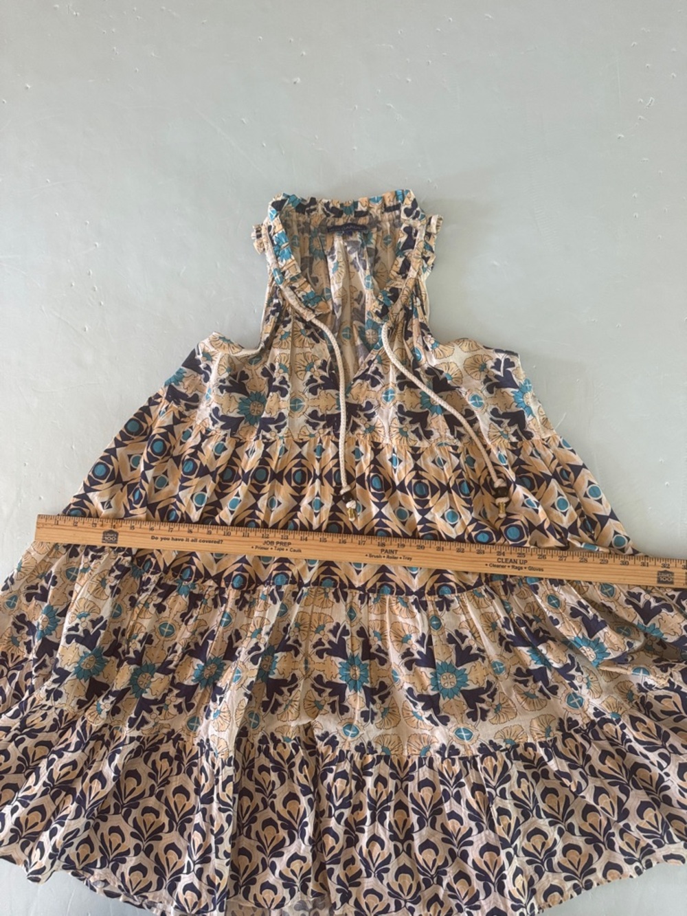 Anthropologie RO’S GARDEN Dress Sz L Sofia Sleeveless Coastal Grandmother Boho - Picture 8 of 15
